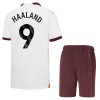 Camisola + Calções Manchester City Haaland 9 Criança Equipamento 2ª 23/24